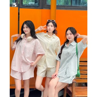 Set sơ mi & quần short cạp chun Twenty.Five 6041