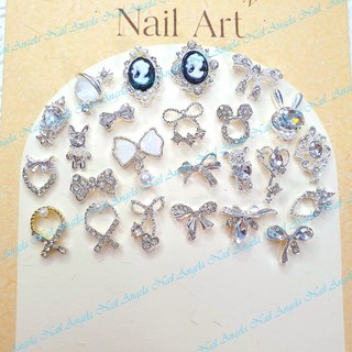 Charm nơ charm nơ trái tim charm cá charm nail gắn móng đính móng trang trí móng tay nghệ thuật