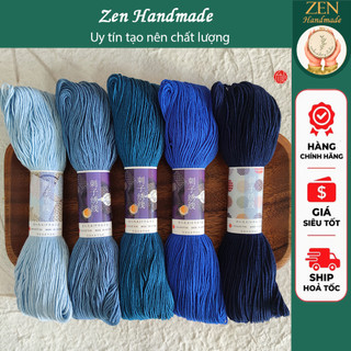 Có Sẵn Chỉ Thêu tay SỢI BÔNG NHẬT BẢN Bó gồm 40 sợi/ 120 cm Thêu tay trang trí, CHỈ COTTON CAO CẤP ZEN Handmade DIY Shop