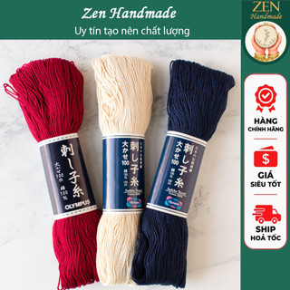 Chỉ Thêu tay SỢI BÔNG NHẬT BẢN Bó gồm 40 sợi/ 120 cm Thêu tay trang trí, CHỈ COTTON CAO CẤP ZEN Handmade DIY Shop
