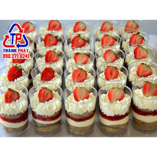 100 Ly mousse tròn 6080 - Ly panna cotta 150ml - Ly mica tiramisu tròn Lc-6080 đựng bánh lạnh
