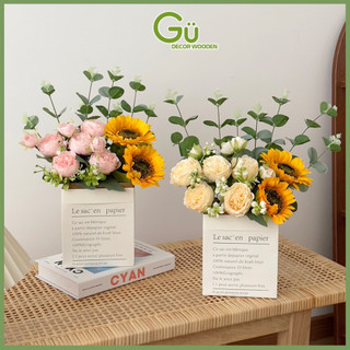 Túi giấy kraft, Hộp giấy trang trí Decor chụp ảnh dày 2 lớp không bị nhàu- Gu Decor Wooden