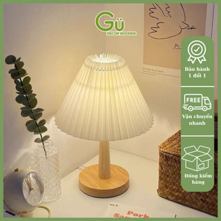 Đèn trang trí phòng ngủ, Đèn ngủ để bàn 3 chế độ sáng Gu.decorwooden