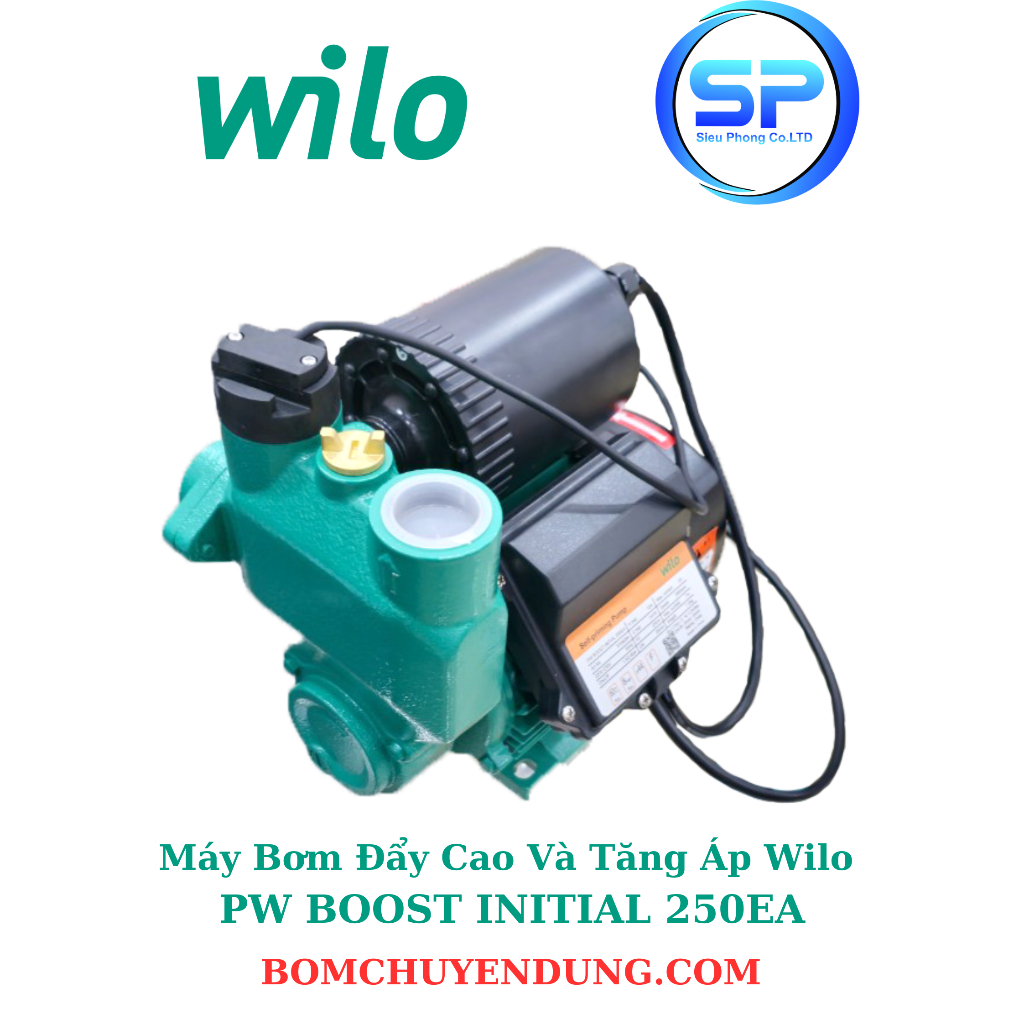 Máy Bơm Tăng Áp Wilo PW BOOST INITIAL 250EA - Đẩy Cao, Hiệu Suất Cao, An Toàn