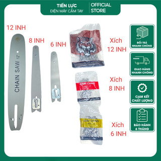 Lam và xích 6inch, 8 inch, 12 inch lắp bộ cưa xích gắn máy mài thông dụng chuyên cưa gỗ