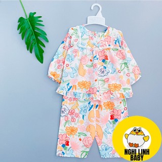 Đồ bộ tole bé gái, bộ quần áo tone cho bé tay dài quần dài size từ 8kg đến 38kg - Nghi Linh Baby