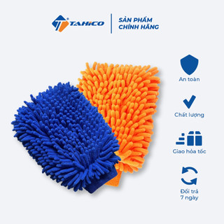 Găng tay san hô rửa xe microfiber tahico gt2 siêu mềm mịn thấm hút nhanh chóng