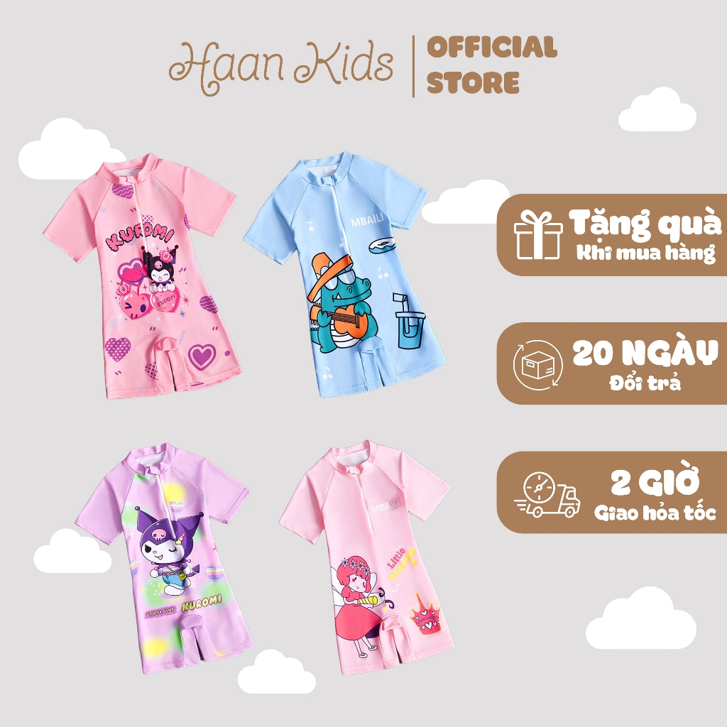 Đồ bơi cho bé gái, bộ bơi cho bé gái, bé trai hàng Quảng Châu cao cấp Kuromi Haankids