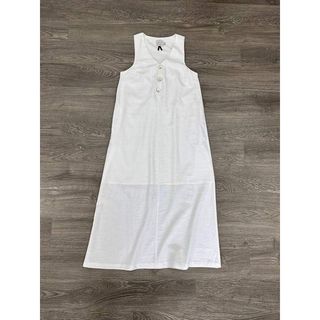 Đầm HD Linen 3 Nút Suông, Có Lót, Cổ V