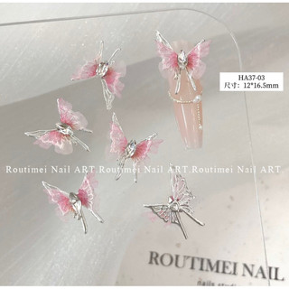 Charm B ướm đá trang trí nail