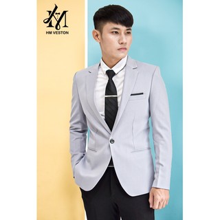 Áo vest nam màu xám xanh chất vải nhập cao cấp dày mịn may 3 lớp đệm ngực độn vai (áo lẻ không quần)