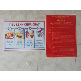 Nội quy tiêu lệnh phòng cháy