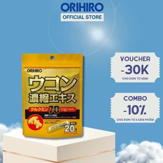 Tinh Bột Nghệ Giải Rượu ORIHIRO Nhật Bản Giải Độc Gan 20 Gói Nhỏ - Orihiro Viet Nam