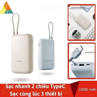 Pin sạc dự phòng 10000mah 22.5w xiaomi!! pocket p15zm có cáp sạc