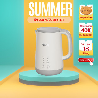 Ấm đun siêu tốc giữ nhiệt bear 1,7l sb-st17t 1800w cảm ứng dễ dàng sử dụng - bh 18 tháng bản tiếng việt chính hãng