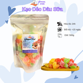 500G Kẹo Dẻo Dâu Sữa Đà Lạt