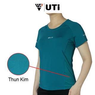 Áo Thun Nữ Cổ Tròn Tập Gym & Yoga Vai Ráp Lăng Thun Thể Thao Co Giãn 4 Chiều Thoáng Mát