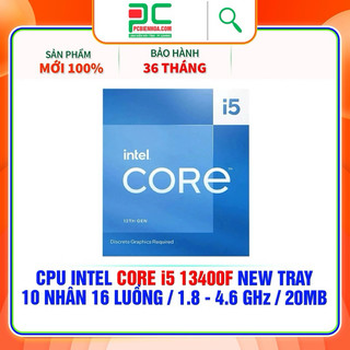 Bộ vi xử lý cpu intel core i5 13400f new tray không kèm quạt - 36 tháng