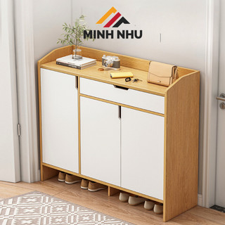 Tủ đựng giày, tủ đựng đồ nhiều ngăn MINH NHƯ thiết kế đơn gian tiện lợi,chất liệu gỗ MDF cao cấp phong cách Bắc Âu-D31