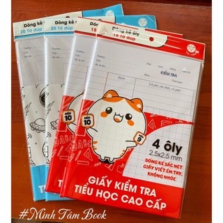 Giấy kiểm tra học sinh cấp 1, cấp 2 hải tiến, giấy kiểm tra cao cấp hàng loại 1