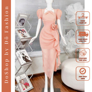 Đầm thiết kế, đầm dự tiệc hoa bèo sang chảnh T2M DOSHOP