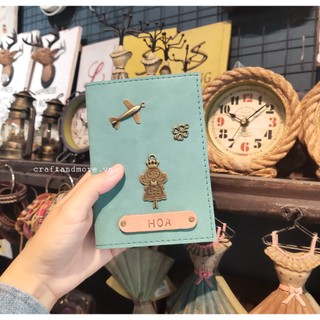 Bao da passport Xanh Mint   + hơn 20 màu khác