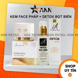 [Chính hãng] Combo Kem Face Pháp chữ A Cosmetics + Detox Bọt Biển Mỹ phẩm Phương Anh
