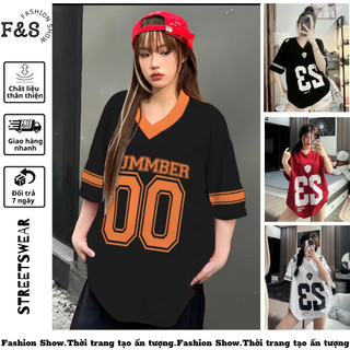 Áo thun tay lỡ unisex TAY PHỐI - Áo phông F&S nam nữ form rộng cho cặp đôi phong cách hàn quốc