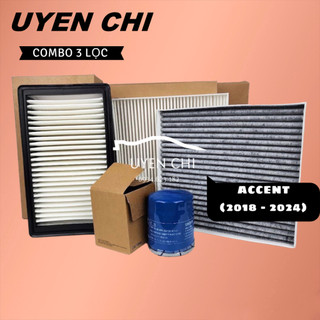 : Lọc gió động cơ + Lọc gió điều hòa + Lọc nhớt xe Hyundai Accent