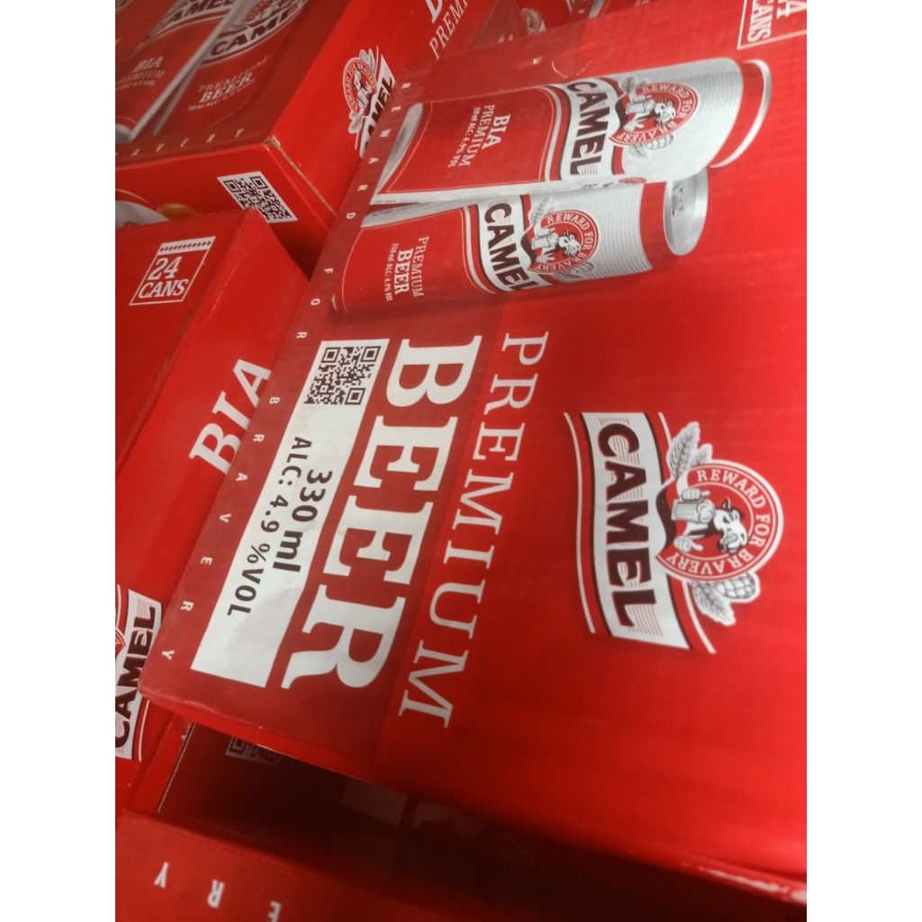 Thùng bia Camel Premium (Đỏ) lon 330ml