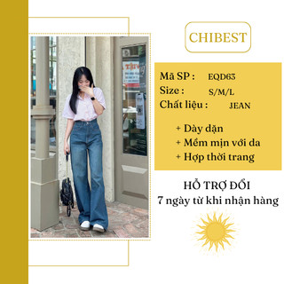 Quần jean ống rộng basic CHIBEST EQD63