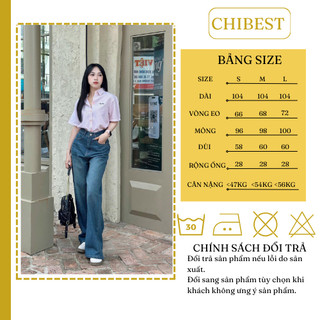Quần jean ống rộng basic CHIBEST EQD63