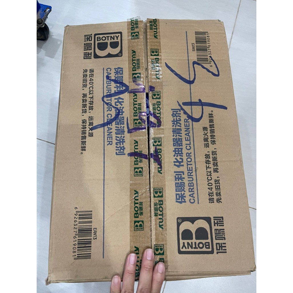 Xịt súc bình xăng con, xịt chế xanh Botny dùng xịt súc bình xăng con vệ sinh họng ga,kim phun, béc phun