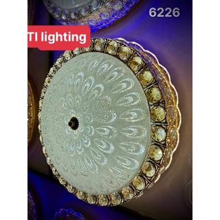 Đèn mâm led ốp trần tân cổ điển trang trí ban công phòng khách 3 chế độ màu bảo hành 24 tháng