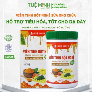 Viên tinh bột nghệ mật ong Tuệ Minh nguyên chất chống lão hóa, sáng da mờ thâm 500g