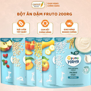 Bột ăn dặm fruto nga gói 200g cho bé từ 4m+