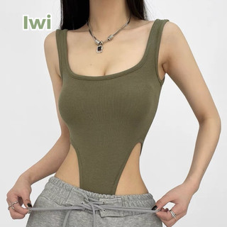  Áo Bodysuit Hở Lưng SẴN MÚT NGỰC IWI SHOP  Khoét Eo Cao Hack Dáng Sexy Chất Thun Tăm Mát -BS038.IW