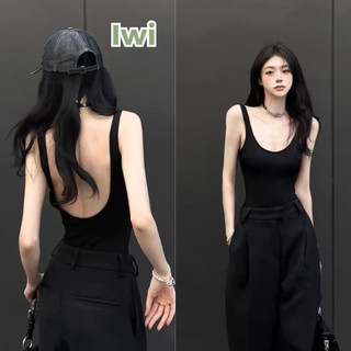  Jumpsuit Hai Dây Hở Lưng IWI SHOP Áo Liền Quần SẴN ĐỆM NGỰC Chất Thun Tăm Lạnh Thoáng Mát Siêu Xinh - BS030