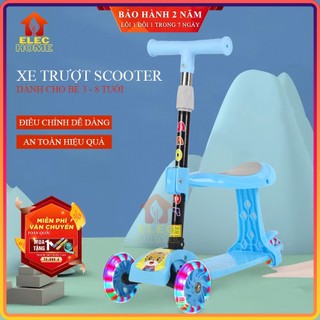 Xe Scooter, scooter cho bé từ 3 - 8 tuổi tải trọng lớn thiết kế màu sắc độc đáo cho bé  (có loại bánh không phát sáng)