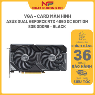 Card màn hình VGA ASUS Dual GeForce RTX 4060 White OC Edition 8GB GDDR6 (DUAL-RTX4060-O8G-WHITE)