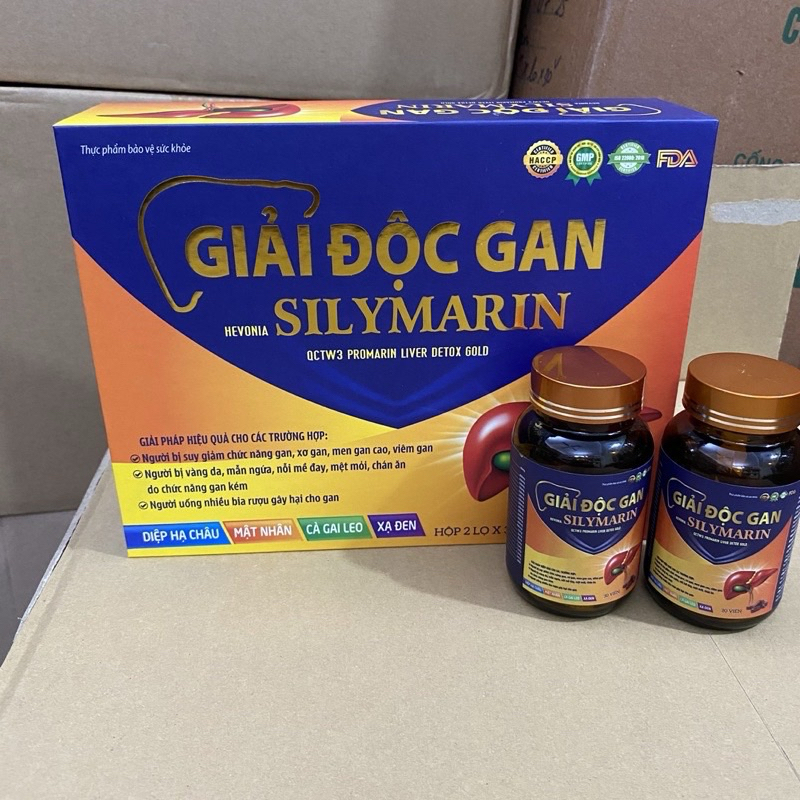 [Set 2 lọ] Viên Uống GIẢI ĐỘC GAN Hàn Quốc HEVONIA SILYMARIN - Giúp hạ men gan, Thải độc gan, Giảm mụn hiệu quả
