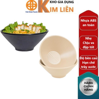 Bộ tô chén xoắn phíp thái nhựa việt nhật - sâu lòng, cơm, canh, súp, trái cây, quán ăn - 6843+44+45
