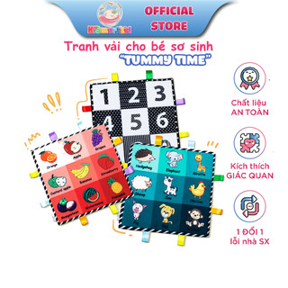 Sách vải cho bé kích thích thị giác, Tranh vải kích thích thị giác cho bé sơ sinh, phát triển não bộ-Lalala baby
