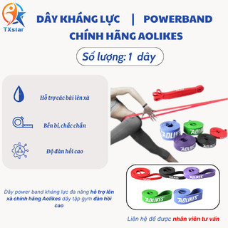 Dây kháng lực dây trợ lực tập gym powerband tập toàn thân chính hãng Aolikes cực bền