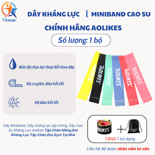 Dây Miniband, Dây kháng lực tập mông, Dây Cao Su Kháng Lực Aolikes Tập Chân Mông,Đai Kháng Lực Tập Chân,Đùi,Gym Tại Nhà