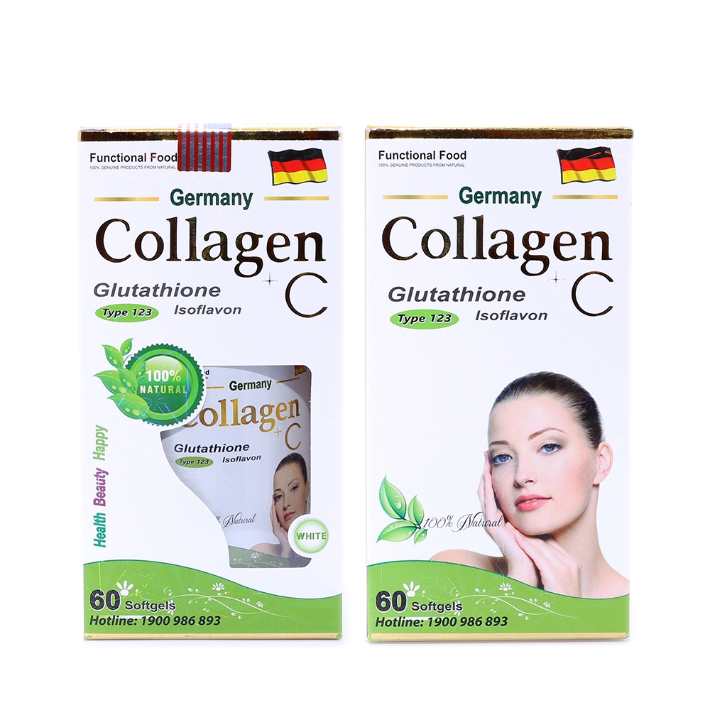 Viên uống đẹp da Collagen +C bổ sung Vitamin A E C giảm nám sạm da Hộp 60 viên