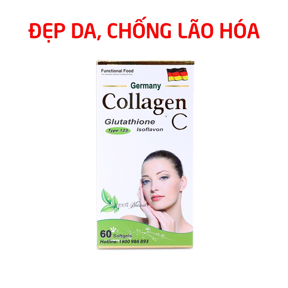 Viên uống đẹp da Collagen +C Type 123 giảm thâm nám tàn nhang - 60 viên [Collagen +C Type 123 1600mg]