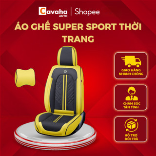 Áo ghế super sport trẻ trung, sang trọng, phủ toàn bộ thân ghế, dành cho mọi dòng xe 4-5 chỗ - cavaha auto