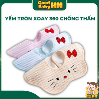 Yếm tròn xoay 360 độ 6 lớp, có chống thấm dành cho bé