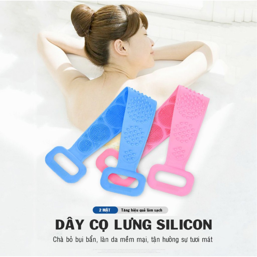 Dây chà lưng 2 mặt silicol mẫu mới